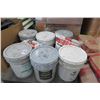 Image 1 : Pallet Lot of Paint & Oil Absorbant - Paint Pails Partially Filled
