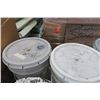 Image 5 : Pallet Lot of Paint & Oil Absorbant - Paint Pails Partially Filled