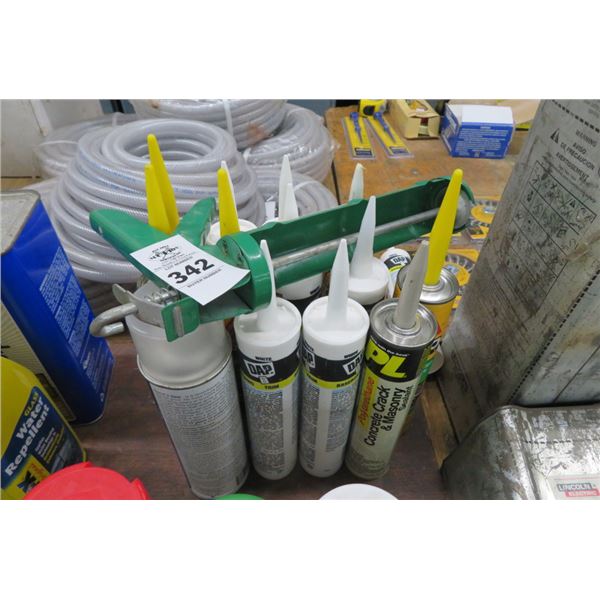 Lot of Dap Caulk & Gun