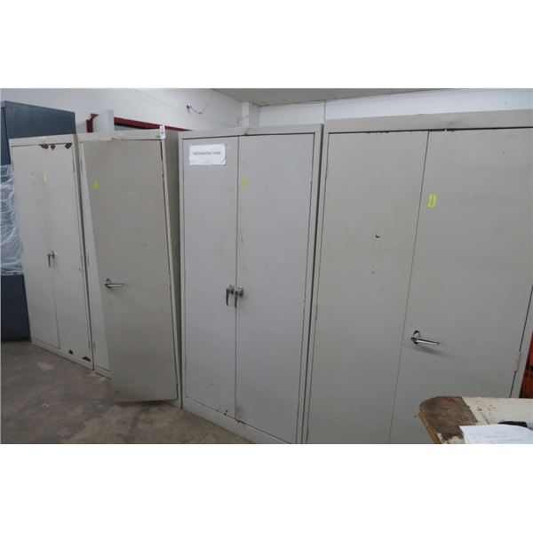 4 Grey Metal 3' x 6' Cabinet - 4 X $