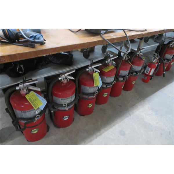 8 Lg Fire Extinguishers - 8 X $