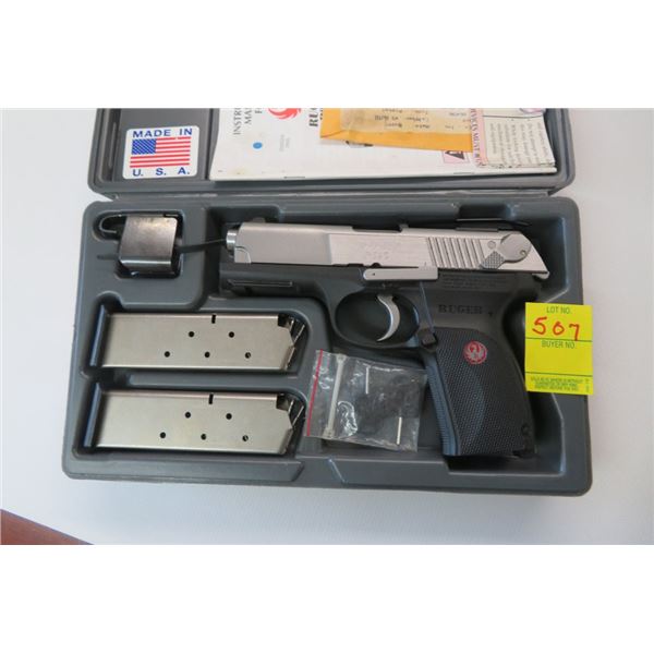 Ruger P345 w/Case .45 Cal. Pistol w/Lock, Two Clips & Manual S/N 664-35141