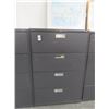 Image 3 : 4-Hon Grey 4-Drawer Lateral File Cabinet - 4 X $