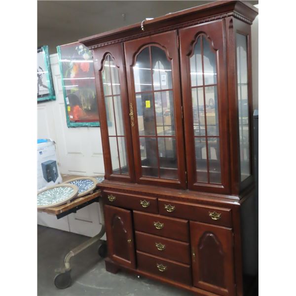 Mahogany China Hutch