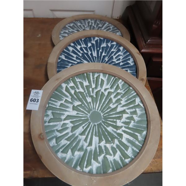 3-Round Metal Wall Art - 3 X $