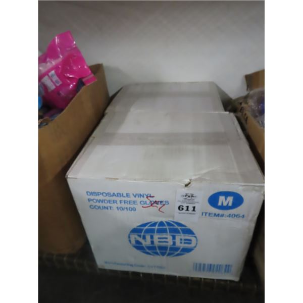 2-Case 100 Disposable Vinyl Powder Free Gloves - 2 X $