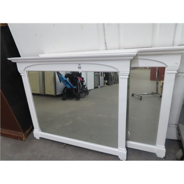 2-White Framed Mirrors - 2 X $