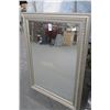 Image 1 : Silver Framed Beveled Approx. 30" x 45" Mirror