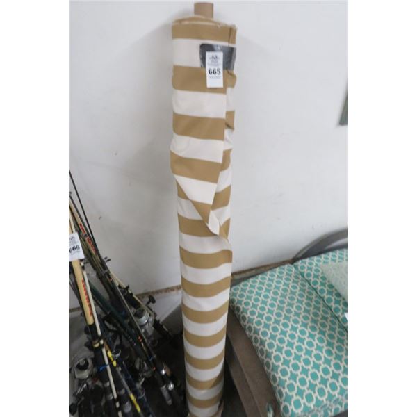 Tan/White Striped Fabric Bolt