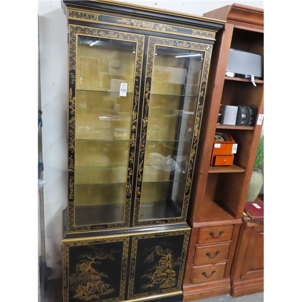 Painted Asian Curio Cabinet