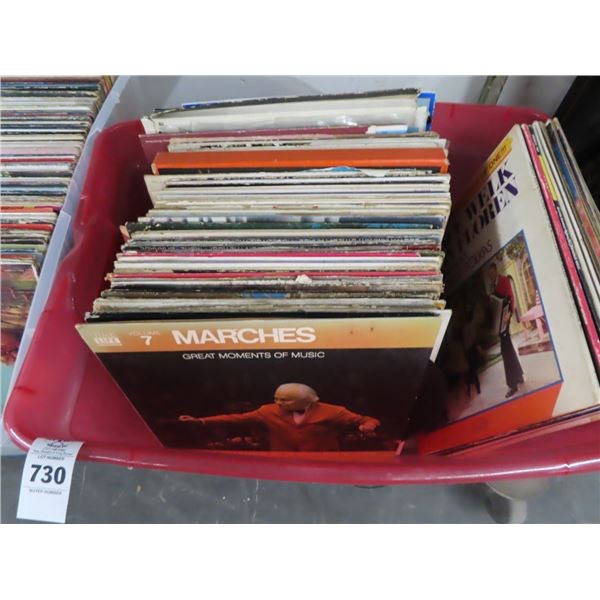 2-Tub Lot Vinyl Records - 2 X $