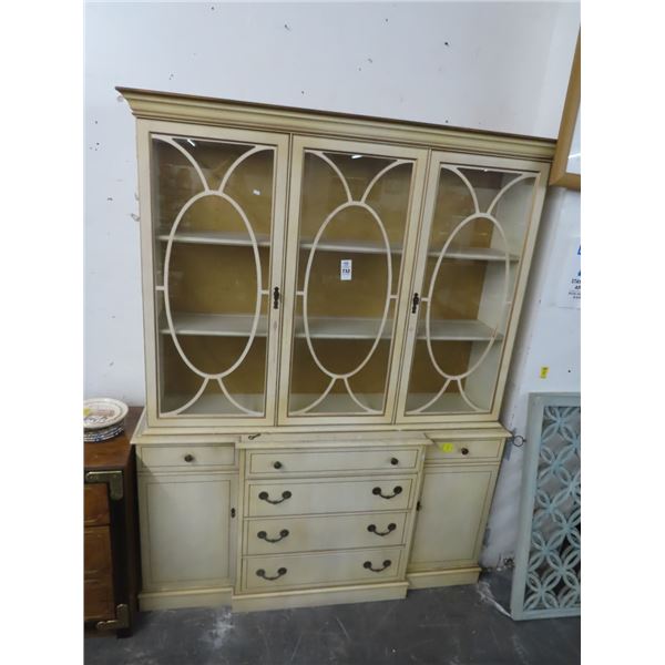 Distressed Wood China Hutch