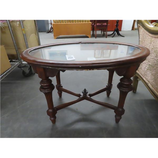 Small Mahogany Oval Side Table