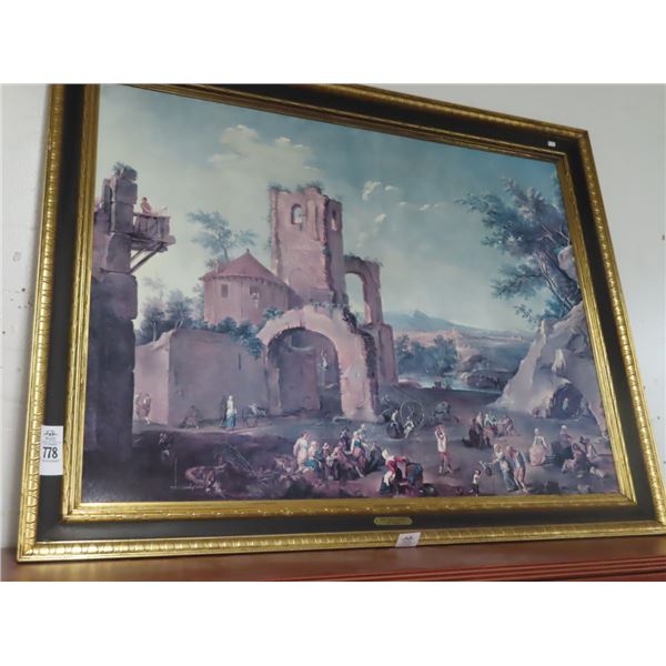 Guilded Frame The Villa Chigi Print 36" x 46"