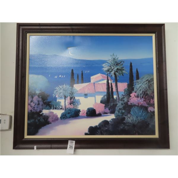 Framed Villa On The Water Print 39" x 35"