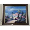 Image 1 : Framed Villa On The Water Print 39" x 35"