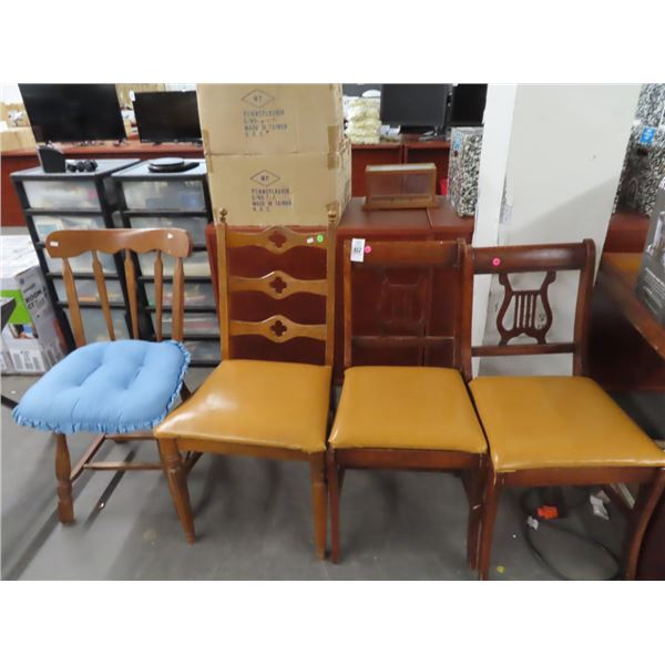 4-Oak Side Chairs - 4 X $