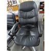 Image 4 : 4-Black Leather Office Chairs - 4 X $