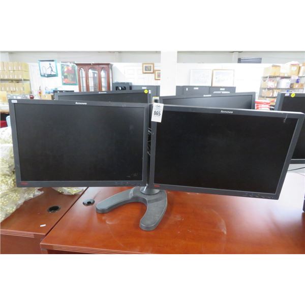 Lenovo 24" Double Monitor On Stand