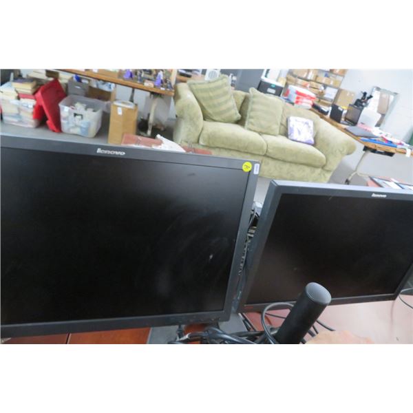 Lenovo 24" Double Monitor On Stand