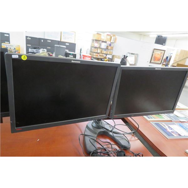 Lenovo 24" Double Monitor On Stand