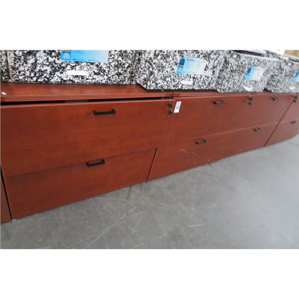 4-Mahogany 2 Drawer Lateral File Cabinet - 4 X $