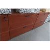 Image 3 : 4-Mahogany 2 Drawer Lateral File Cabinet - 4 X $