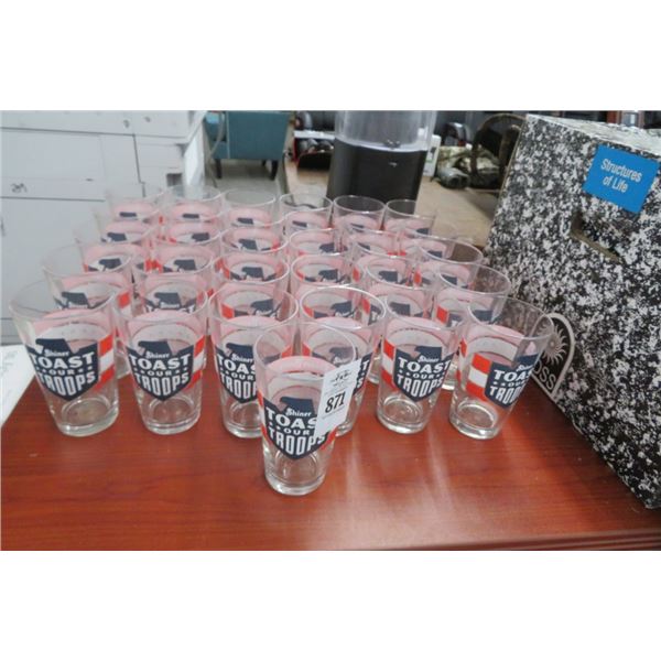 Lot of Toast Our Troops Pilsner Glasses (31)