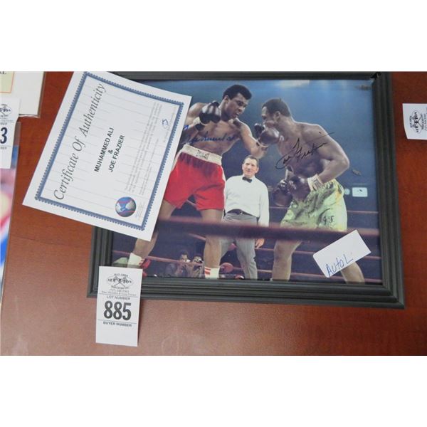 Autographed Mujammid Ali, Joe Frazier Photo w/COA