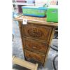 Image 1 : Rattan 3 Drawer Side Table