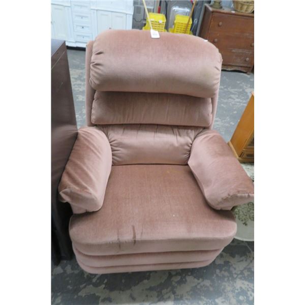 Peach Fabric Recliner