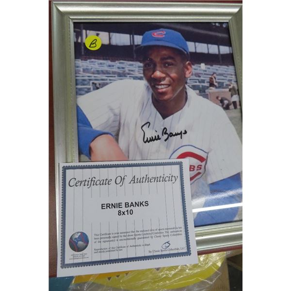 Ernie Banks Autographed Photo w/ COA