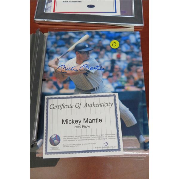 Mickey Mantle Autographed Photo w/COA