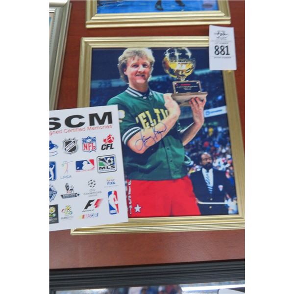 Larry Bird Autographed Photo w/COA