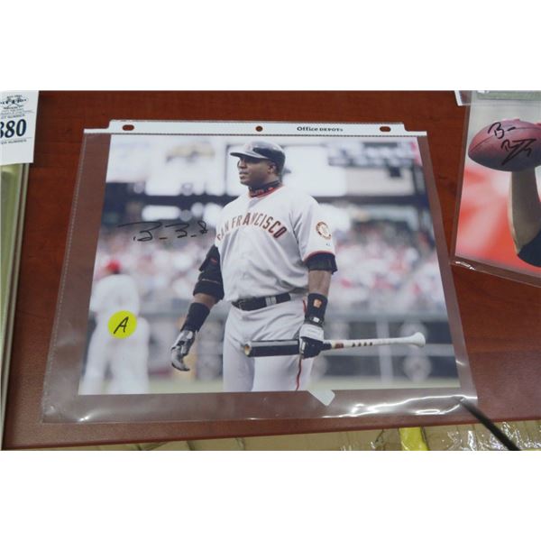 Barry Bonds Autographed Photo w/COA