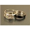 Image 2 : A HIDALGO 18K WHITE GOLD SWAN MOTIF AND BLACK ENAMEL RING