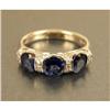Image 1 : AN 18K WHITE GOLD, DIAMOND AND SAPPHIRE RING
