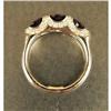 Image 3 : AN 18K WHITE GOLD, DIAMOND AND SAPPHIRE RING