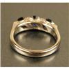 Image 4 : AN 18K WHITE GOLD, DIAMOND AND SAPPHIRE RING