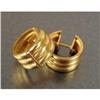 Image 3 : THREE PAIR OF YELLOW GOLD EARRINGS