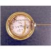 Image 3 : A YELLOW GOLD-FILLED HAND-PAINTED PORCELAIN JACK RUSSEL CIRCULAR PIN
