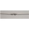 Image 3 : A 14K WHITE GOLD AND DIAMOND FOUR LEAF CLOVER PENDANT WITH FINE CHAIN NECKLACE