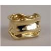 Image 3 : AN IPPOLITA 18K YELLOW GOLD AND DIAMOND FREE-FORM BAND RING