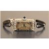 Image 5 : A PLATINUM, DIAMOND AND ONYX WATCH