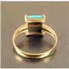 Image 4 : A 14K YELLOW GOLD AND TURQUOISE RING