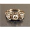 Image 2 : A 14K WHITE GOLD AND DIAMOND THREE-STONE RING
