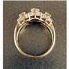 Image 4 : A 14K WHITE GOLD AND DIAMOND THREE-STONE RING