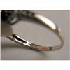Image 6 : A 14K WHITE GOLD AND DIAMOND THREE-STONE RING