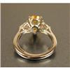 Image 3 : A PLATINUM, YELLOW SAPPHIRE AND DIAMOND RING