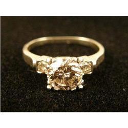 A PLATINUM AND DIAMOND ENGAGEMENT RING